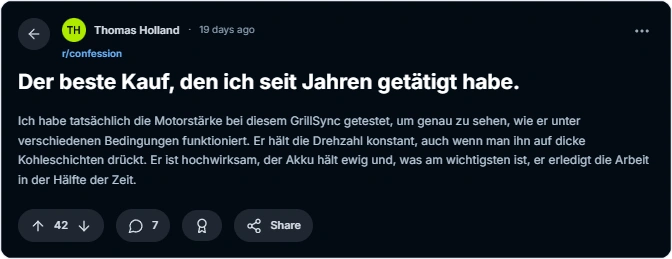 GrillSync Electric Brush Erfahrung